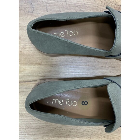 Me Too Oriel Nutmeg Vegan Suede Y2K Chunky Lug Sole Penny Loafer Shoes 8 M - Picture 15 of 16